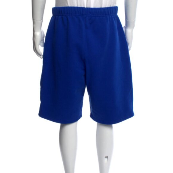 AMI Alexandre Mattiussi Jogger Shorts Royal Blue Black Logo NWOT Men Size Medium - Picture 3 of 3